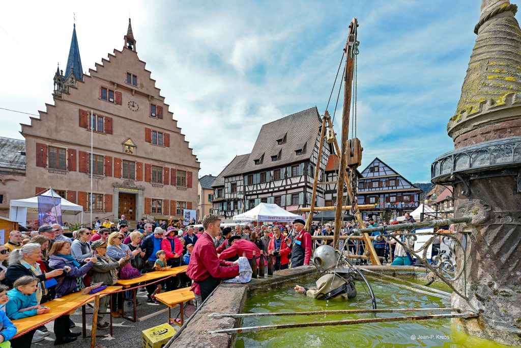 Spring is the beginning of the wine festival in Alsace
