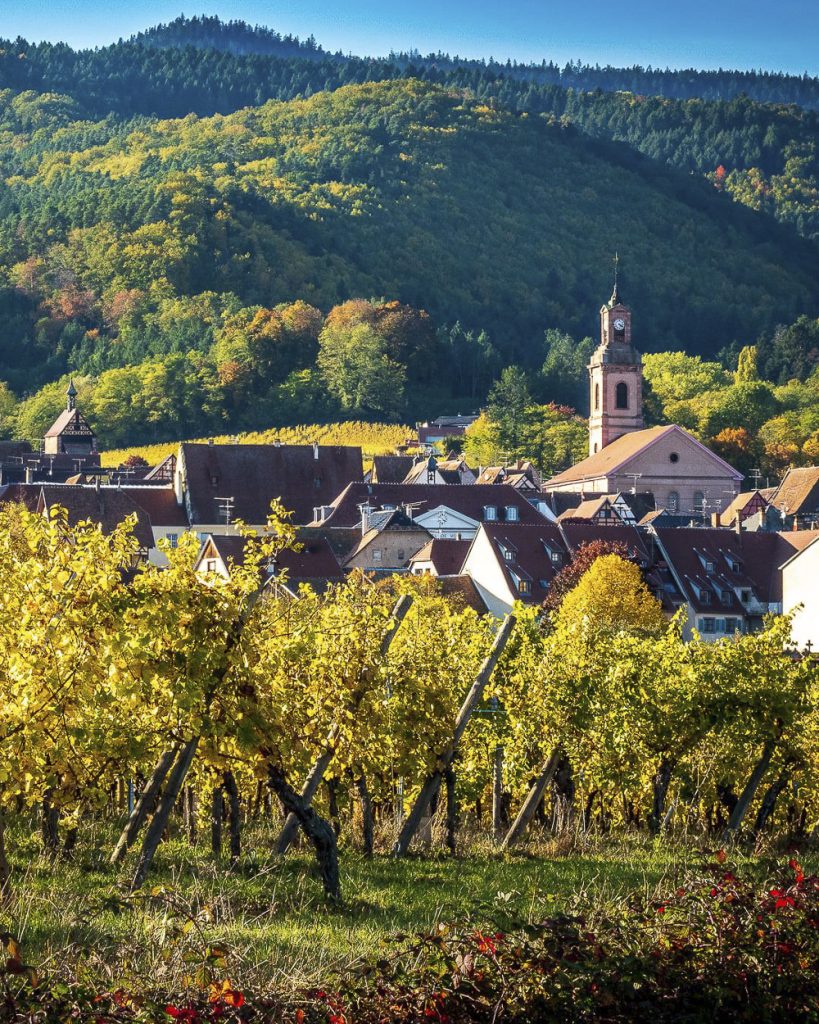 Le village de Riquewihr est niché au coeur du vignoble d'Alsace